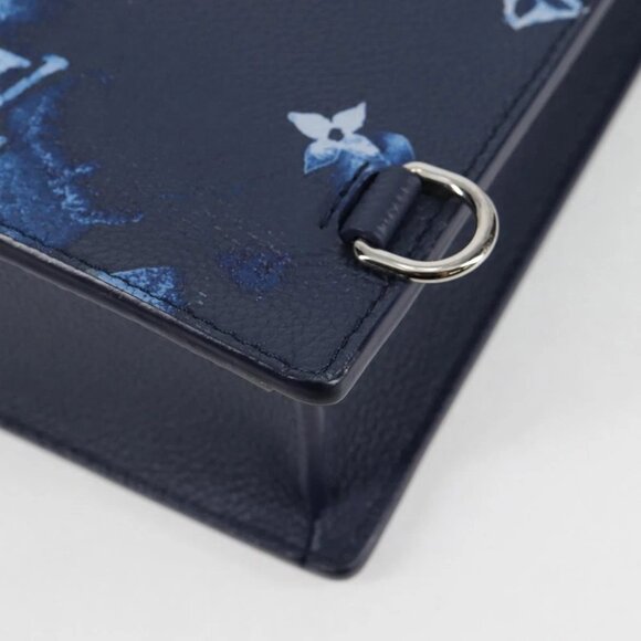 LOUIS VUITTON Water Color Sac Plat messenger Bag Blue M57843 LV Auth - Picture 11 of 15